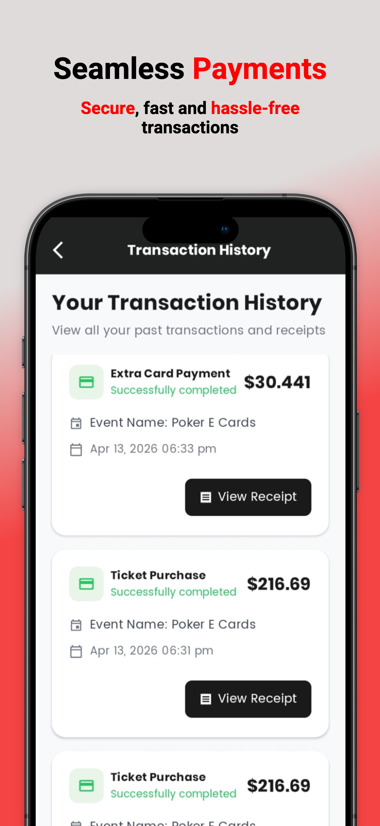 WayHopper secure in-app payments and ticket purchases